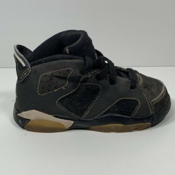 Nike Air Jordan 6 2009 Retro Baby Toddler 7 C Black 384667-002 - Picture 4 of 11